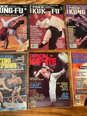 Vtg Martial Arts Magazine Lot 6 Official Karate Inside Kung-Fu 1976-1989
